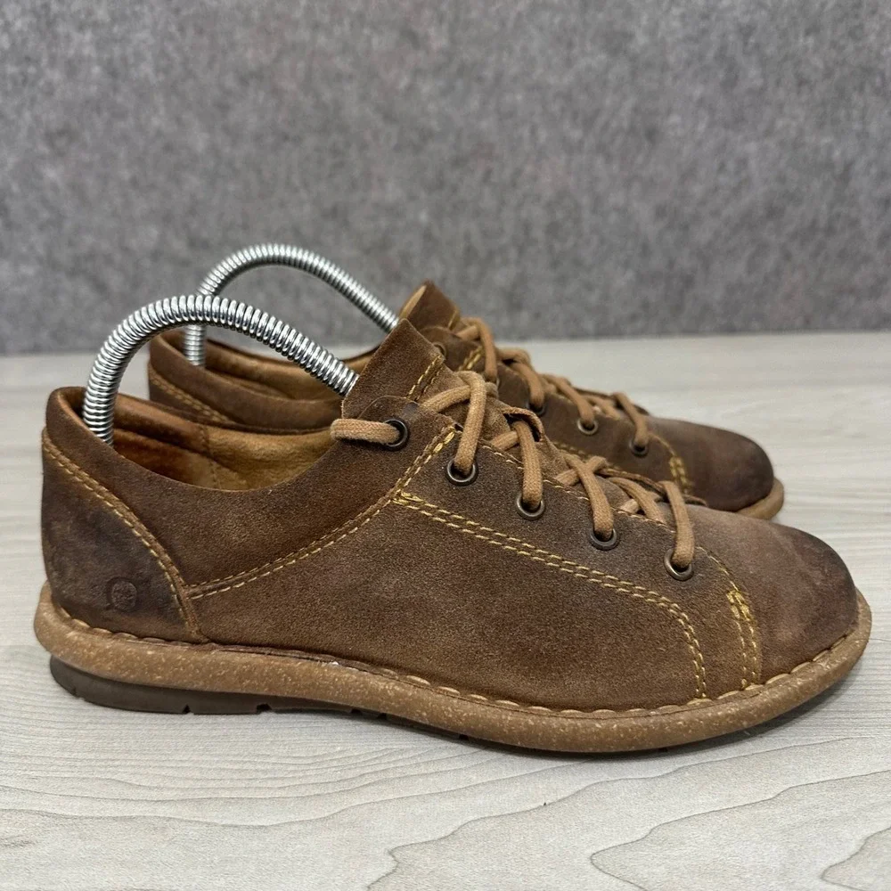Born Trevan Lace Up Shoes Womens‎ 9 Brown Suede Leather Comfort Opanka